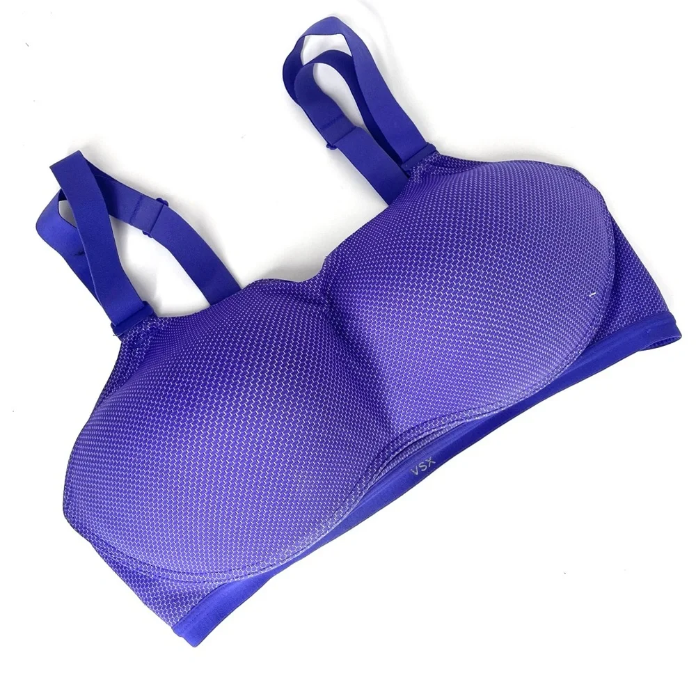 Victorias Secret Purple Full Coverage Padded High Impact Sports Bra Womens 36D